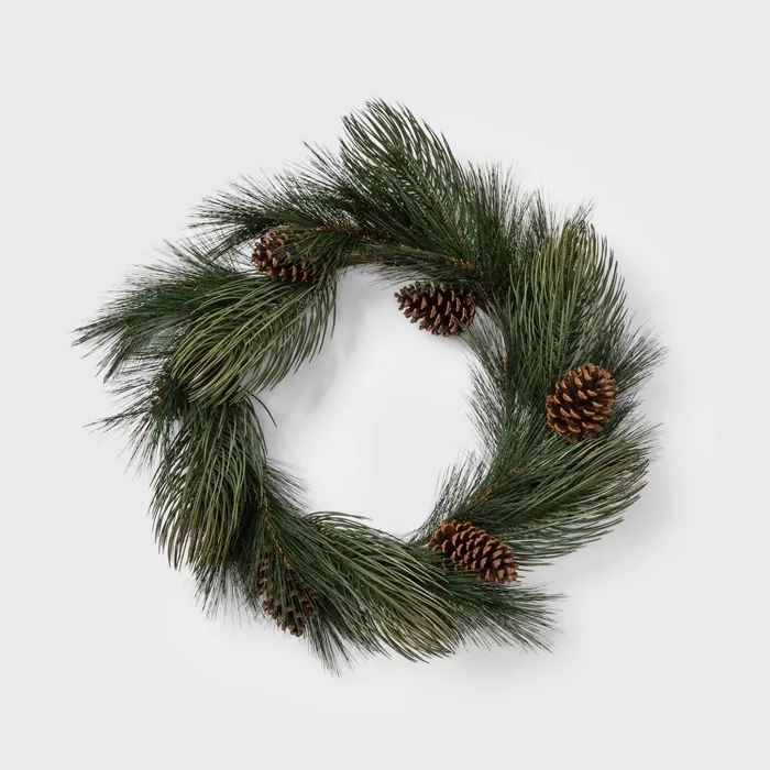 30in Scottish Pine Hard Needle Large Pinecone Artificial Christmas Wreath - Wondershop™ | Target