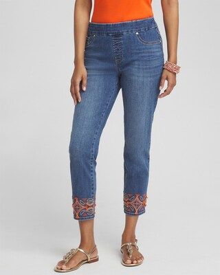 Pull-on Embellished Cropped Jeans | Chico's