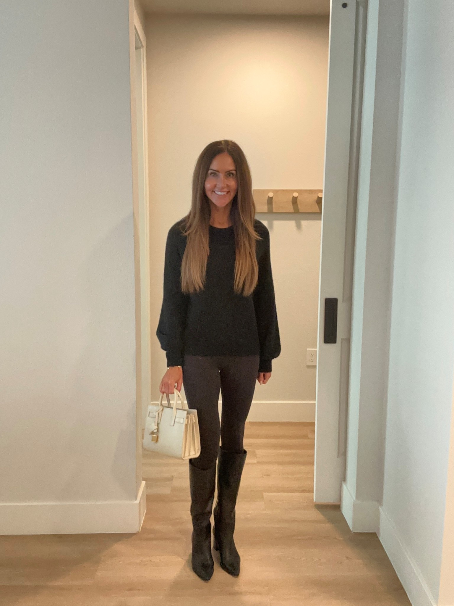 Wearing xs in sweater 🖤

#LTKSeasonal #LTKHoliday #LTKOver40