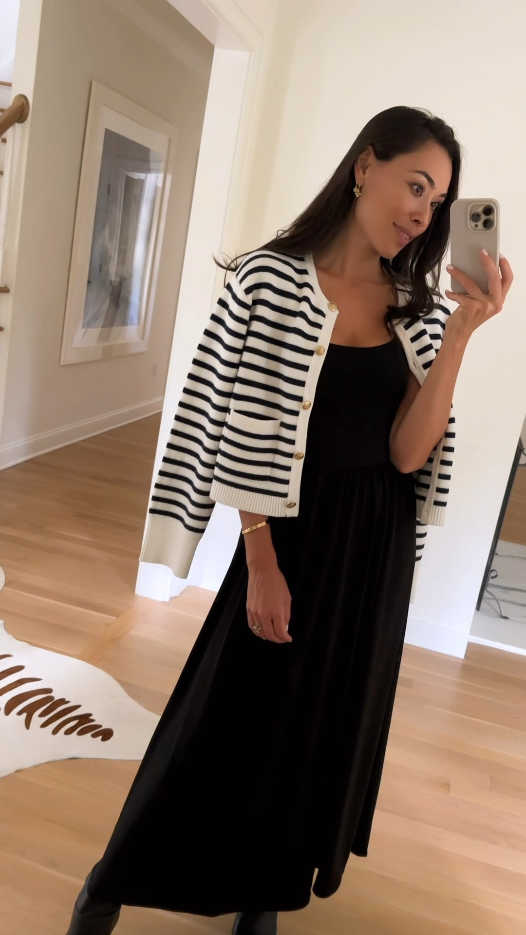 Stripe cardigan, sweater, workwear. 

#LTKWorkwear #LTKSeasonal #LTKVideo