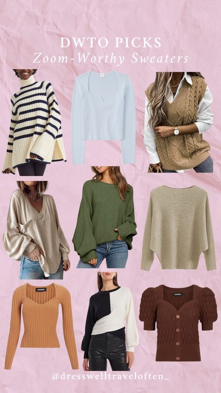 Work from home tops | fall sweaters | Wfh outfits | office outfits 



#LTKworkwear #LTKunder50 #LTKsalealert