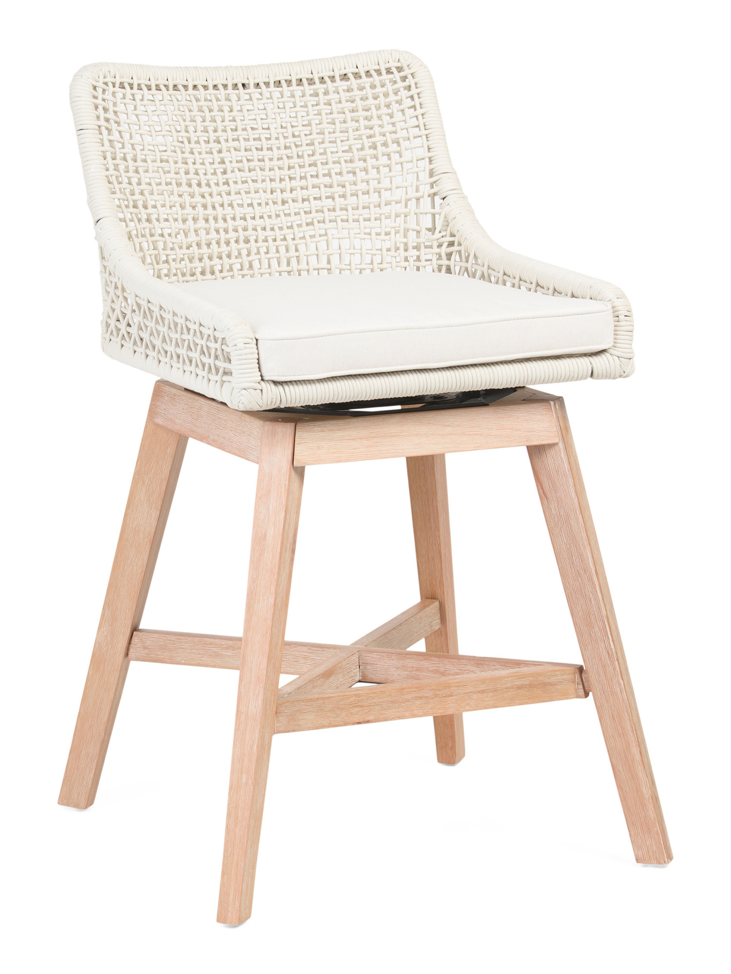 Swivel Rope Crossweave Counter Stool With Cushion | Chairs & Seating | Marshalls | Marshalls
