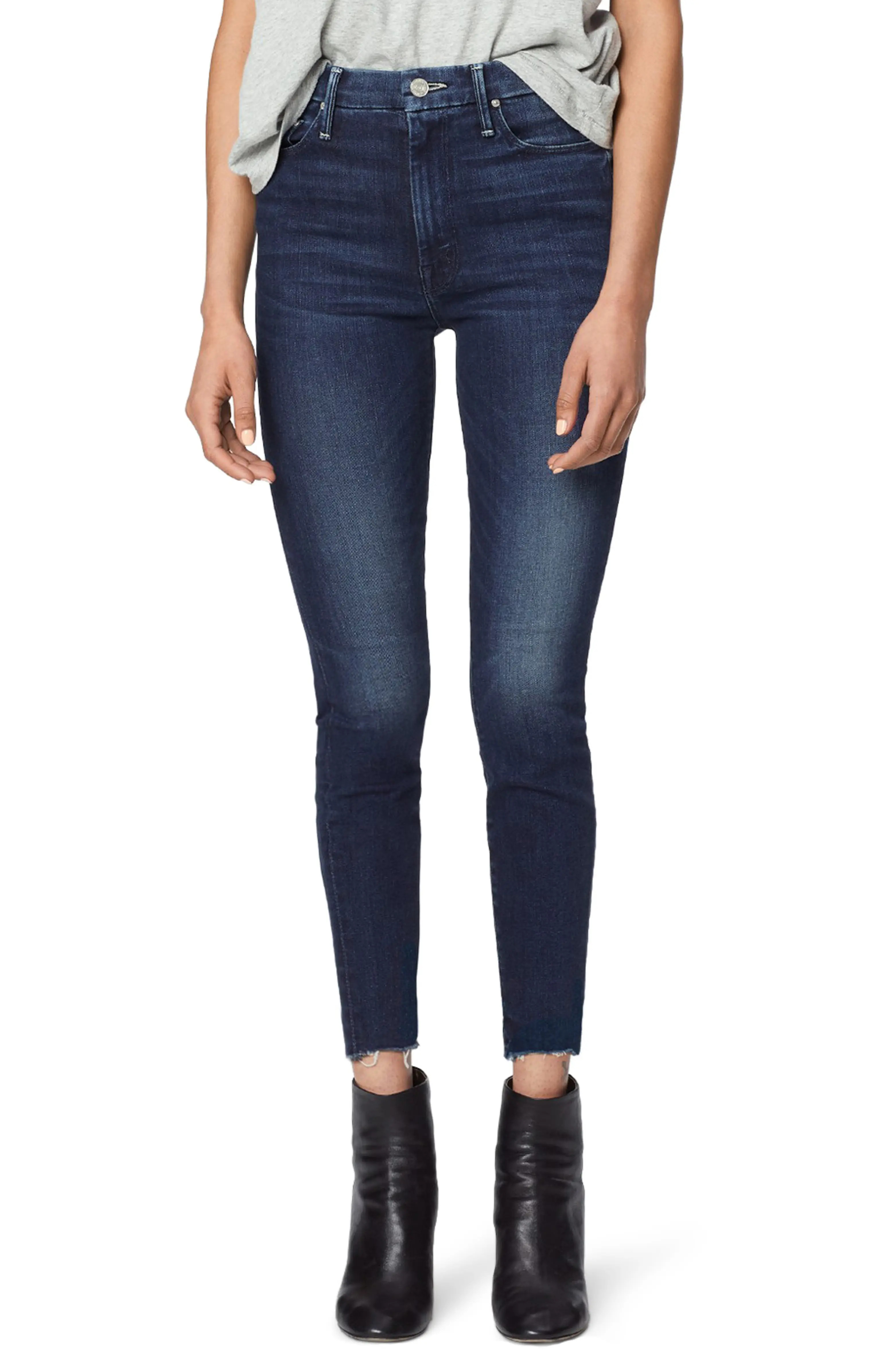 MOTHER The Looker High Waist Fray Ankle Skinny Jeans (Tongue and Chic) | Nordstrom | Nordstrom