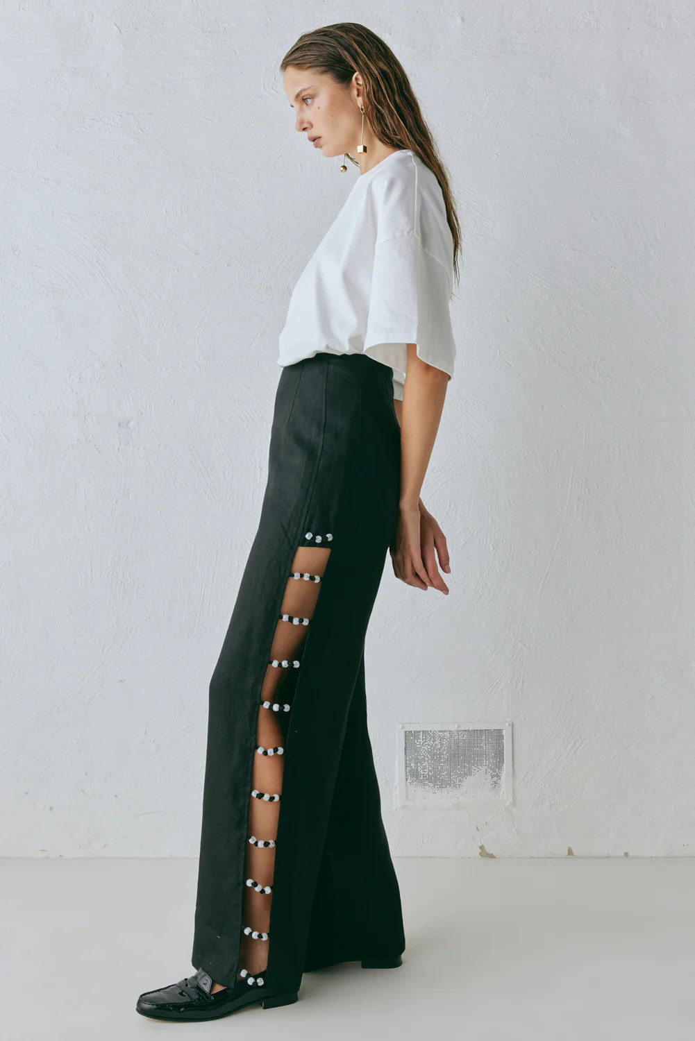 Tia Linen Pants Black | VRG Grl