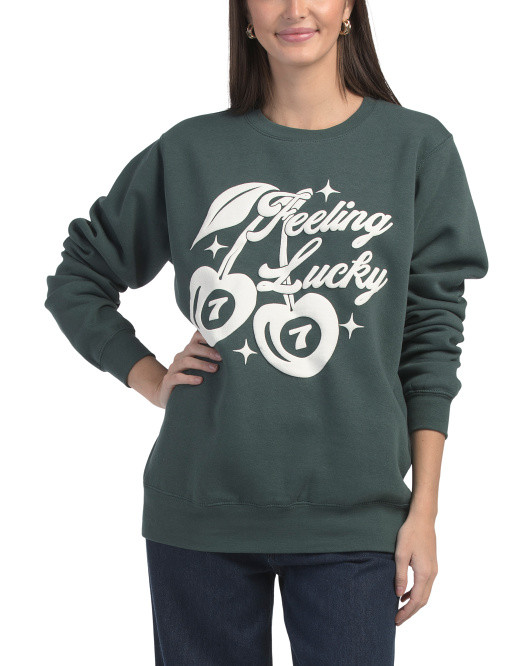 Feeling Lucky Crew Neck Sweatshirt | TJ Maxx