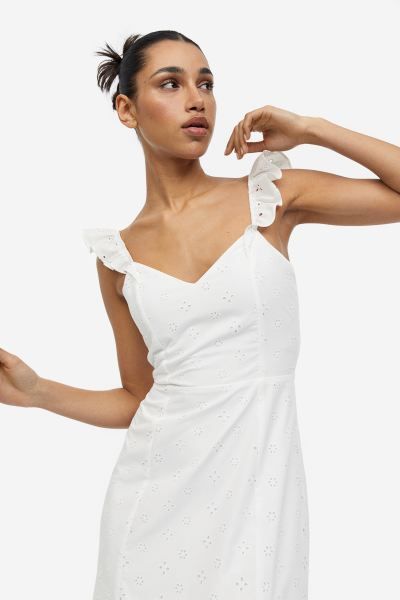 Curvy Fit Eyelet Embroidered Open-backed Dress | H&M (US + CA)