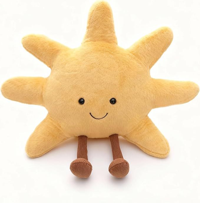 1 lb Weighted Sun Plush Pillow - 12 inch Stuffed Animal Weighted Plush Toy, Soft Cuddle Plushie, ... | Amazon (US)
