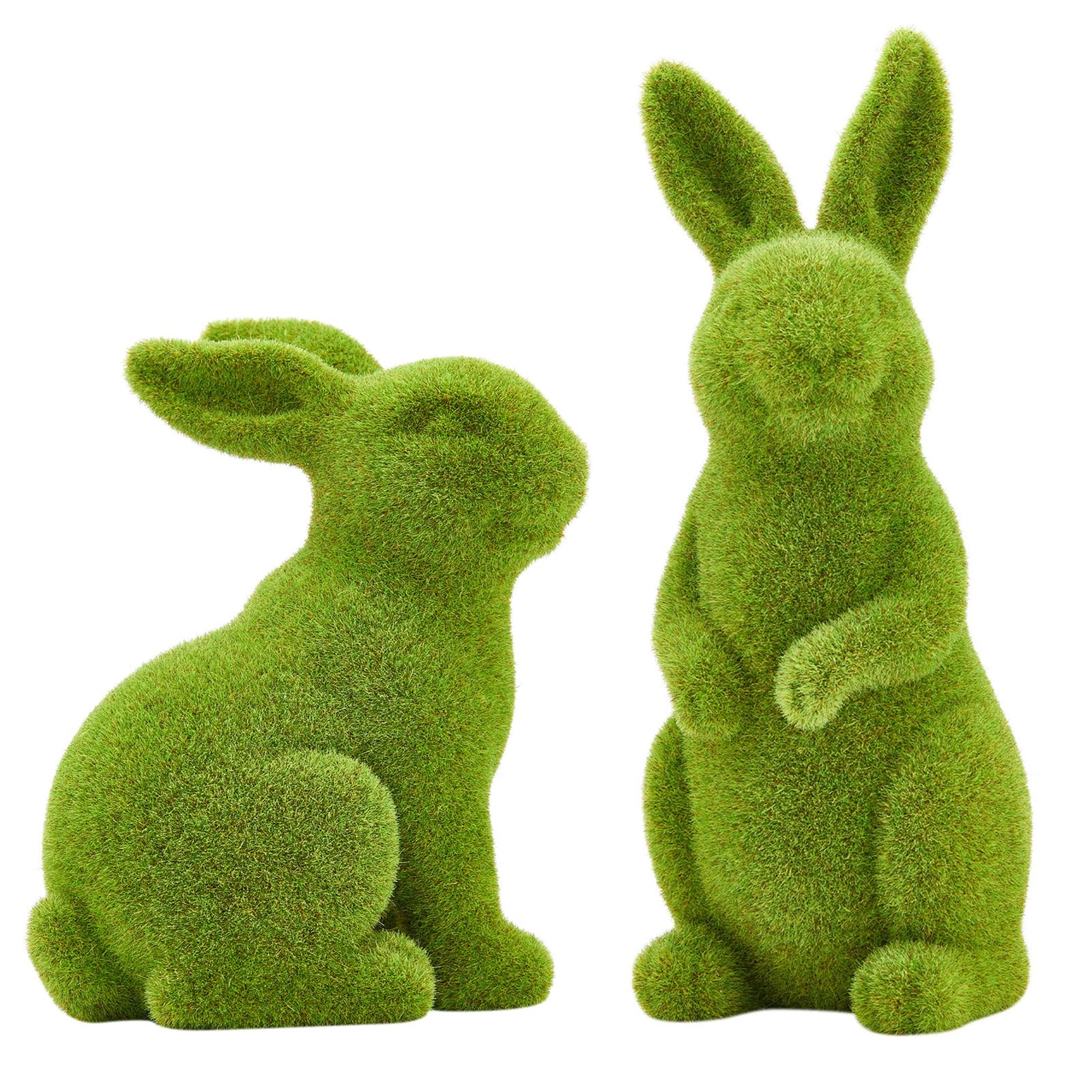 Easter Rabbit Decoration Horticulture Green Flocking Moss Rabbit Decoration Sculpture Decoration ... | Amazon (US)
