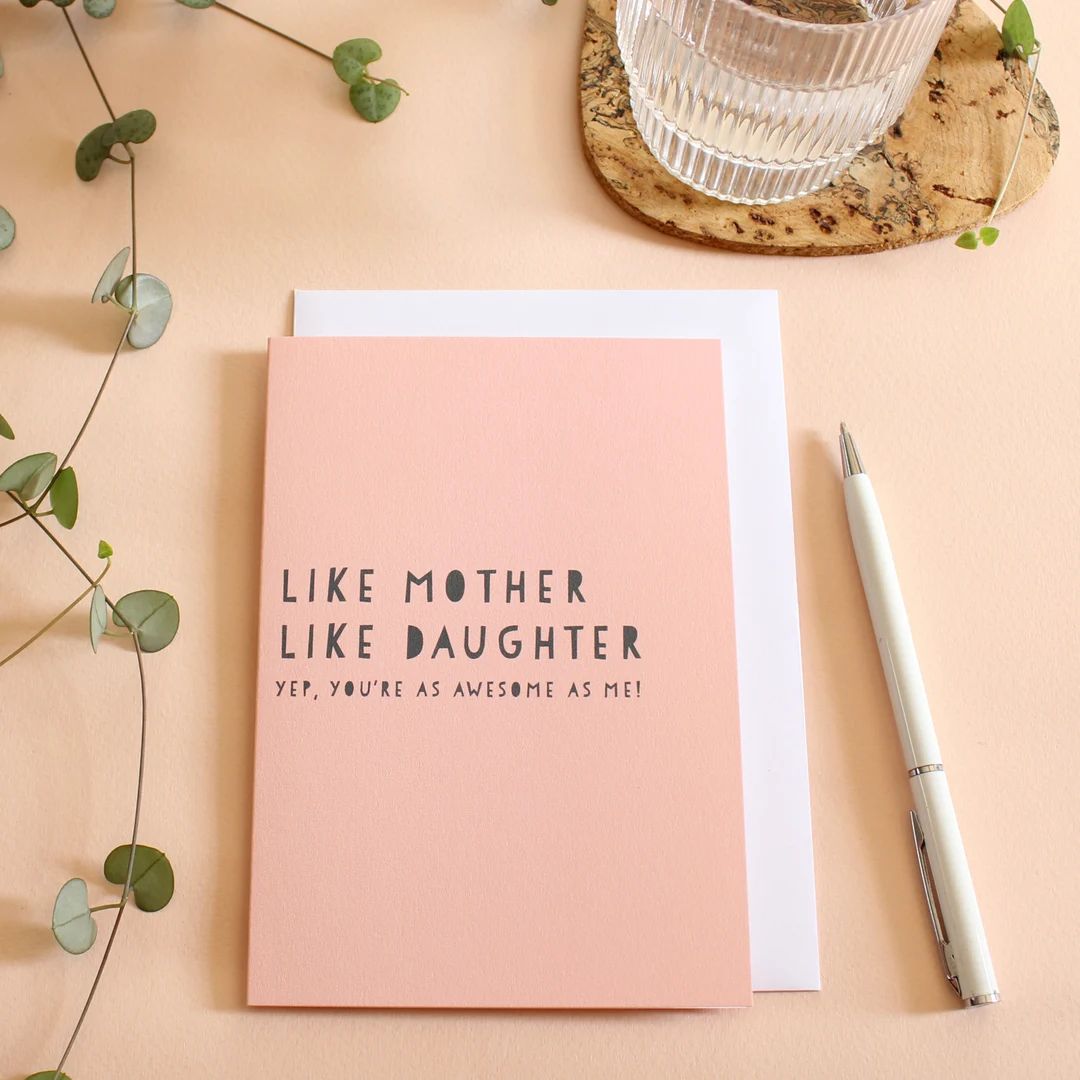 Like Mother like Daughter, Mother's Day Card | Etsy (US)