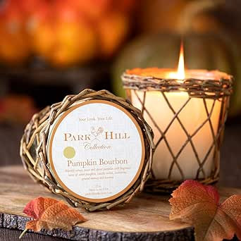 Park Hill Collection FNP10002 Pumpkin Bourbon Willow Candle, 12 oz | Amazon (US)