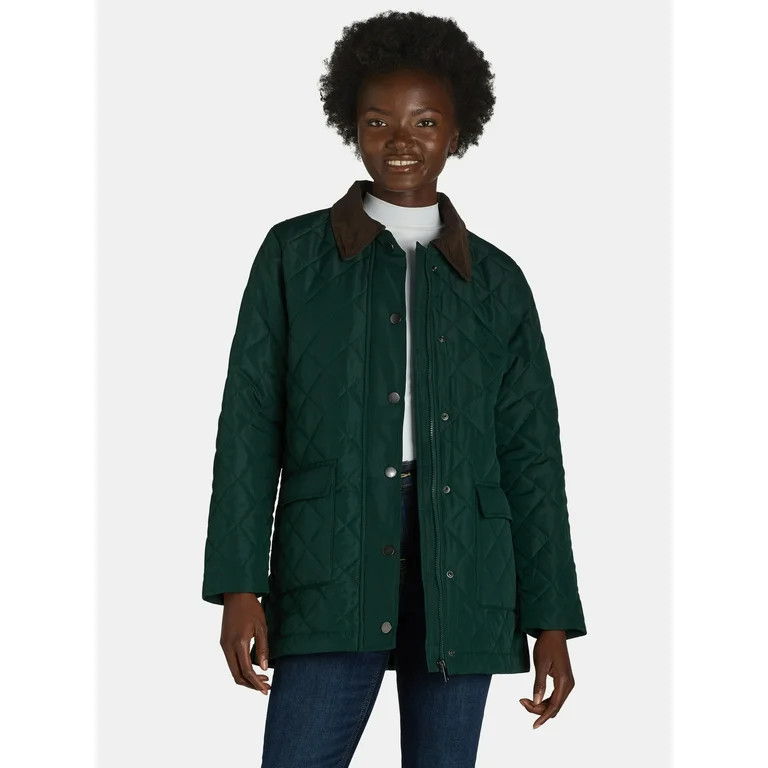 Time and Tru Women's and Women's Plus Quilted Barn Coat, Sizes XS-3X - Walmart.com | Walmart (US)