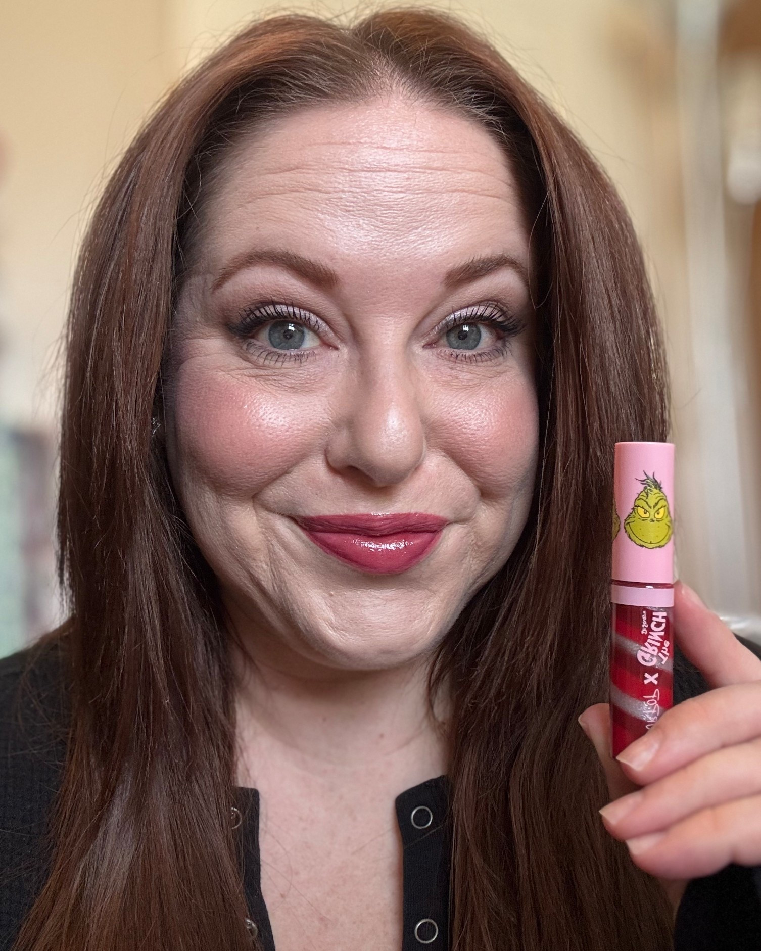 Lipmas day 7: Colourpop Swirl lip gloss - shade The Mean One from the Grinch Collection gloss trio. It leans a little pink, so if you want a lighter red this one’s perfect! The formula is lightweight and a little sparkly (but not overly sparkly).
#redlip #redlipstick #lipmas #lipoftheday 

#LTKBeauty #LTKGiftGuide #LTKHoliday

#LTKHoliday #LTKBeauty #LTKGiftGuide