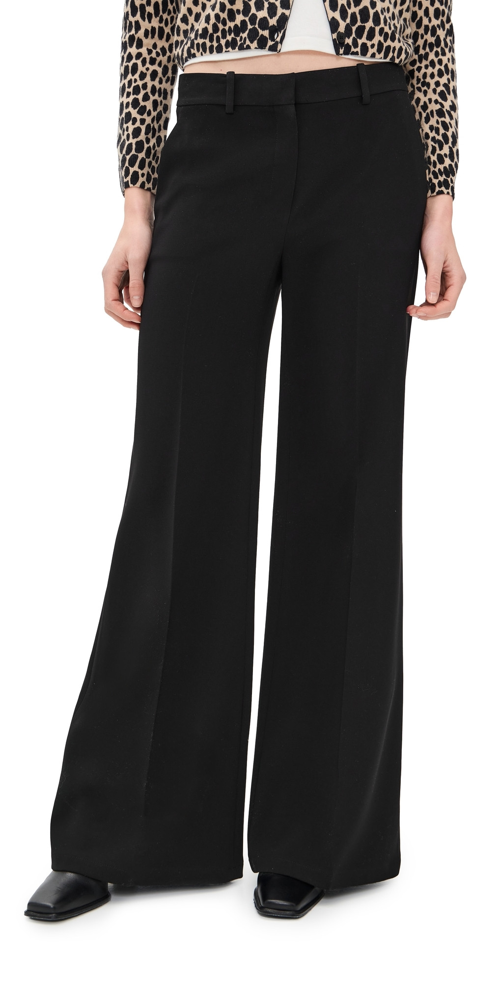 Theory Fluid Flare Pants Black 4 | Shopbop