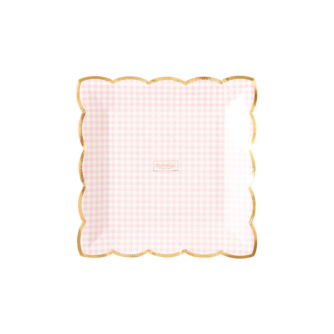 Pink Gingham Plate | My Mind's Eye