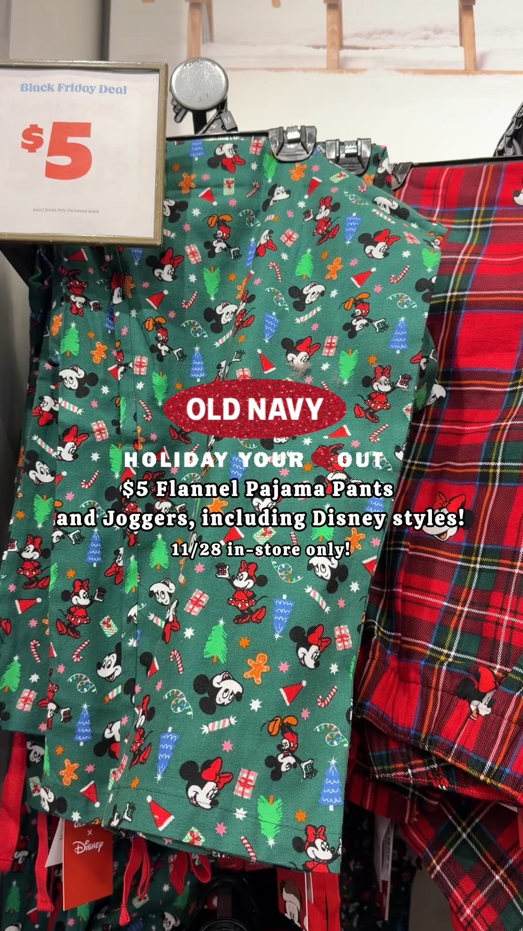 These flannel pajama pants and joggers are on major sale! $5 each in store today, 11/28 Black Friday only. They are marked down a bit online as well but not the same price as the Black Friday deal. These pajama pants come in sizing available for the whole family if you’re doing matching pajamas for the holidays! AND these pj pants have pockets. The Disney style pajamas are also on sale! 

#LTKGiftGuide #LTKHoliday #LTKCyberWeek