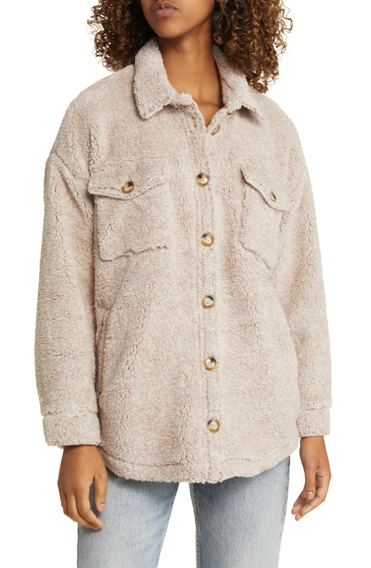 Faux Shearling Shacket | Nordstrom