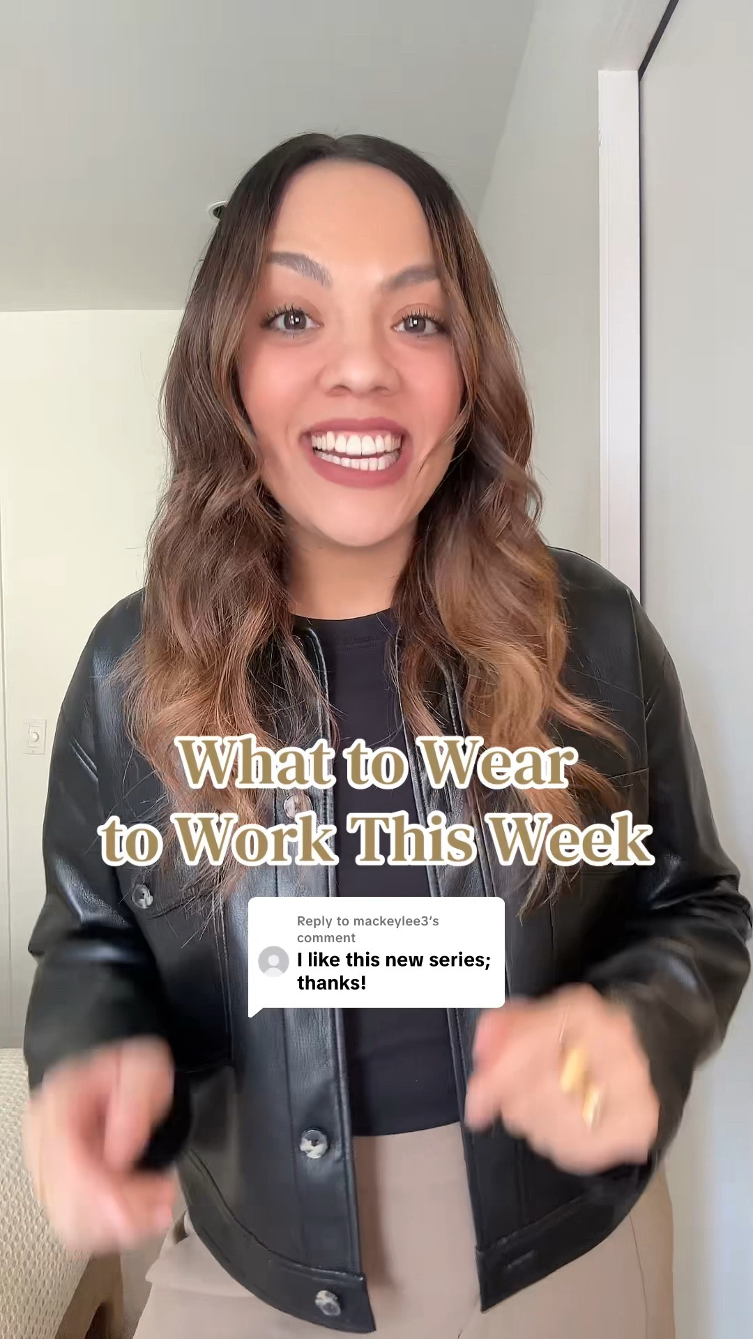 Here is what you can wear to work this week!

Monday:
-Aritzia barrel pants in taupe, I have a size 10. 
-Aritzia black tshirt, I have a medium. 
-Aritzia black faux leather jacket, similar linked. 
-Poppy Barley black leather Mary Jane flats. 
-Ganni leopard print tote bag. 

Tuesday:
-Aritzia cream shirt, similar linked. 
-Citizens of Humanity black baggy jeans, I have a size 29. 
-Quince black studded belt. 

Wednesday:
-Zara plaid midi skirt. 
-Black mock neck top. 
-Knee high leather boots. 
-Coach brown suede bag. 

Thursday:
-Aritzia brown pull-on pants, I have a size medium.
-Zara brown tshirt, I have a large. 
-Zara yellow suede jacket, I have a size large. 

Friday:
-Citizens of Humanity medium wash baggy jeans. I have a size 29. 
-Aritzia white T-shirt, I have a size medium. 
-Reformation tweed blazer, I have a size large. 
-Zara brown loafers. 
-Ganni leopard print tote bag. 


#LTKstyletip #LTKcanada #LTKworkwear