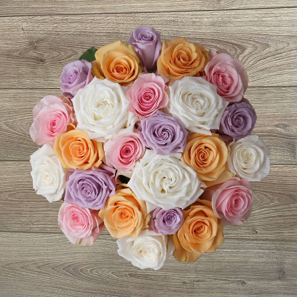 Pastel Roses Bouquet | Farm Roses Delivery – Rosaholics | Rosaholics