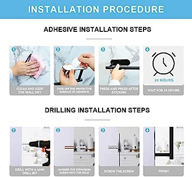 ASTOFLI Paper Towel Holder Under Cabinet, Self Adhesive and Drilling Paper Towel Holder Wall Moun... | Amazon (US)