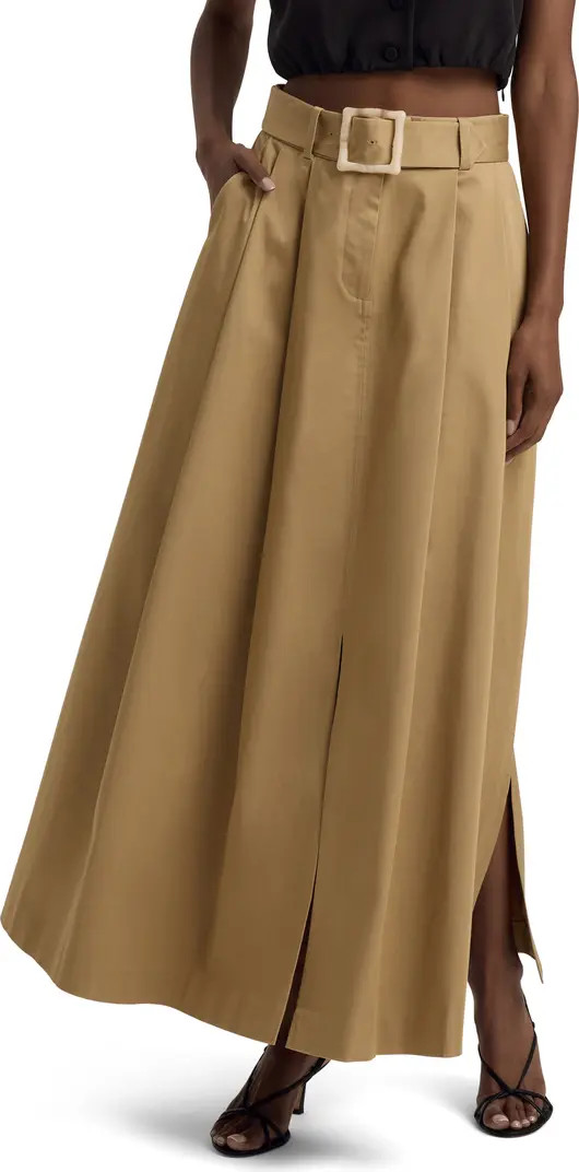 The Gabby Belted Stretch Cotton Skirt | Nordstrom