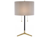 Antique Brass and Black Frame Table Lamp With Drum Shade | Houzz (App)