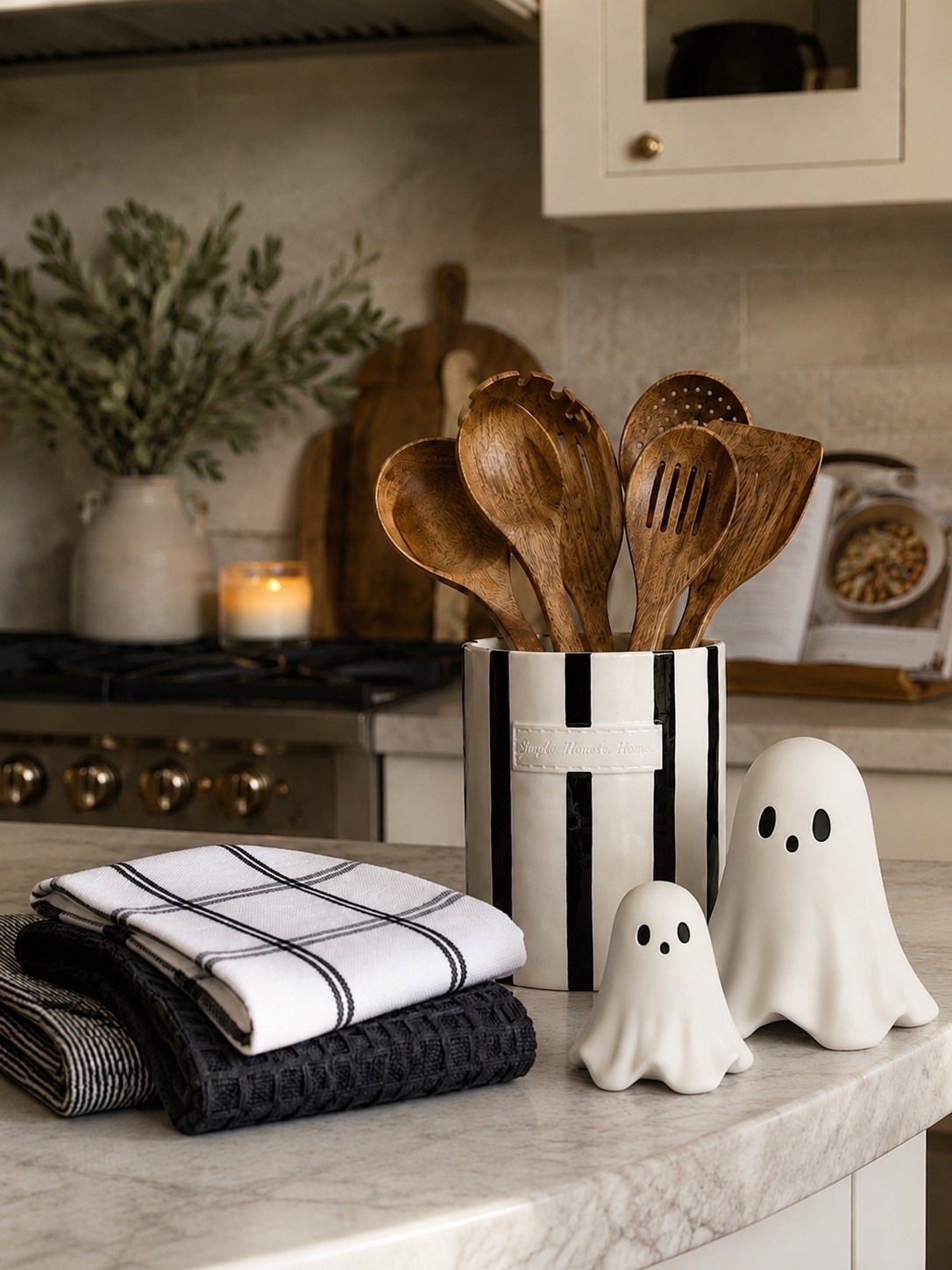 Amazon Kitchen Finds

The little details are what make a kitchen feel warm, welcoming, and lived in. From the oversized striped utensil holder and beautiful wood utensils to the neutral kitchen towels and the sweetest ghost duo, these Amazon finds make it easy to add a little seasonal charm while keeping your space timeless.

Follow @farmtotablecreations on Instagram for more home finds and styling inspiration.

#AmazonHome #KitchenDecor #HalloweenDecor #NeutralHome #ModernOrganicHome

#LTKSaleAlert #LTKSeasonal #LTKHome