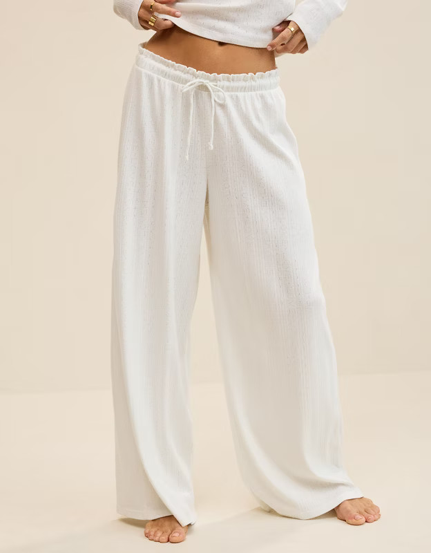 Aerie Off-Duty Pointelle Trouser PJ | Aerie