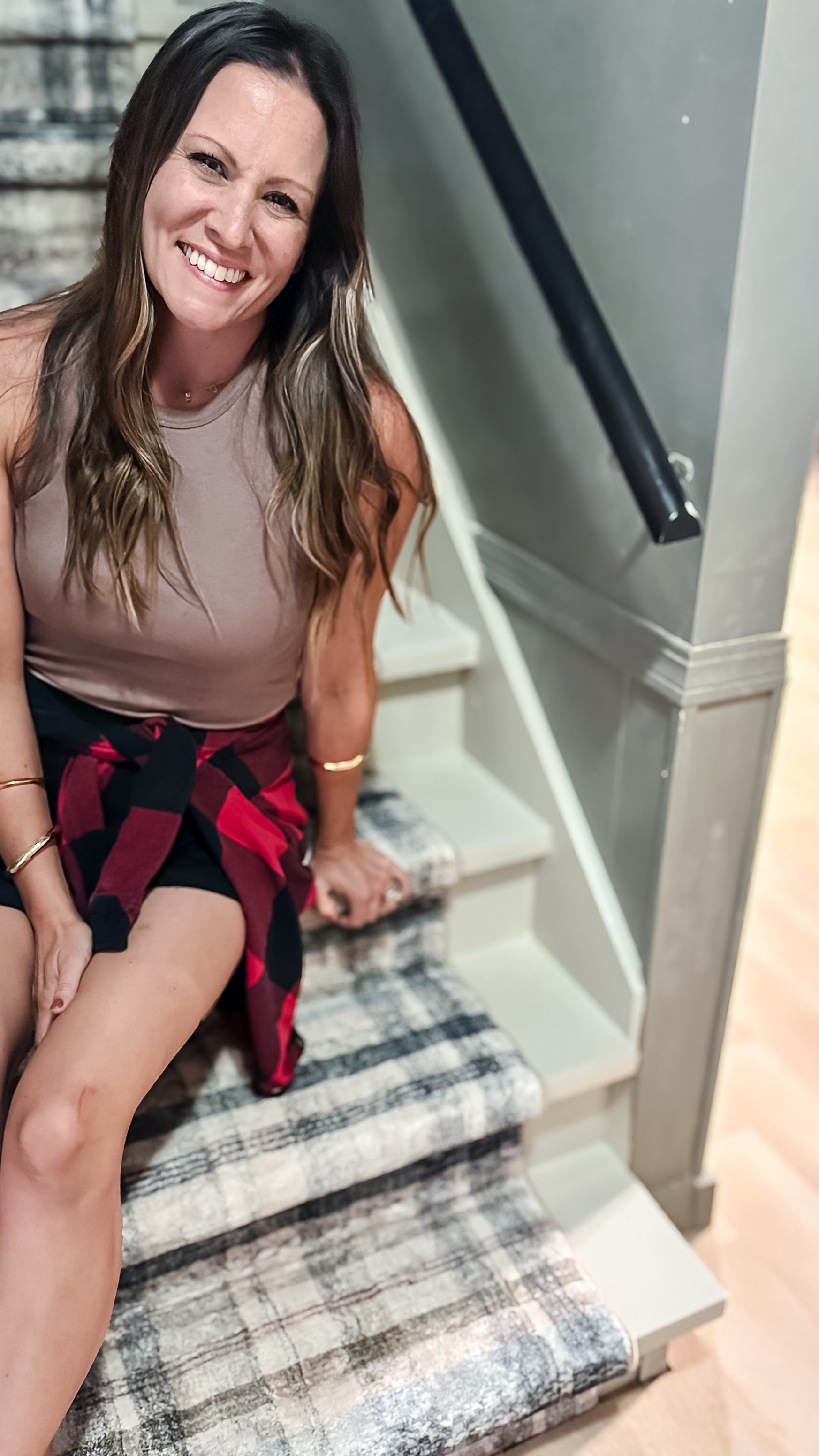 A sneak peek at the basement stairs and how gorgeous the rug looks against my new LVP floors 🤩

#LTKHome