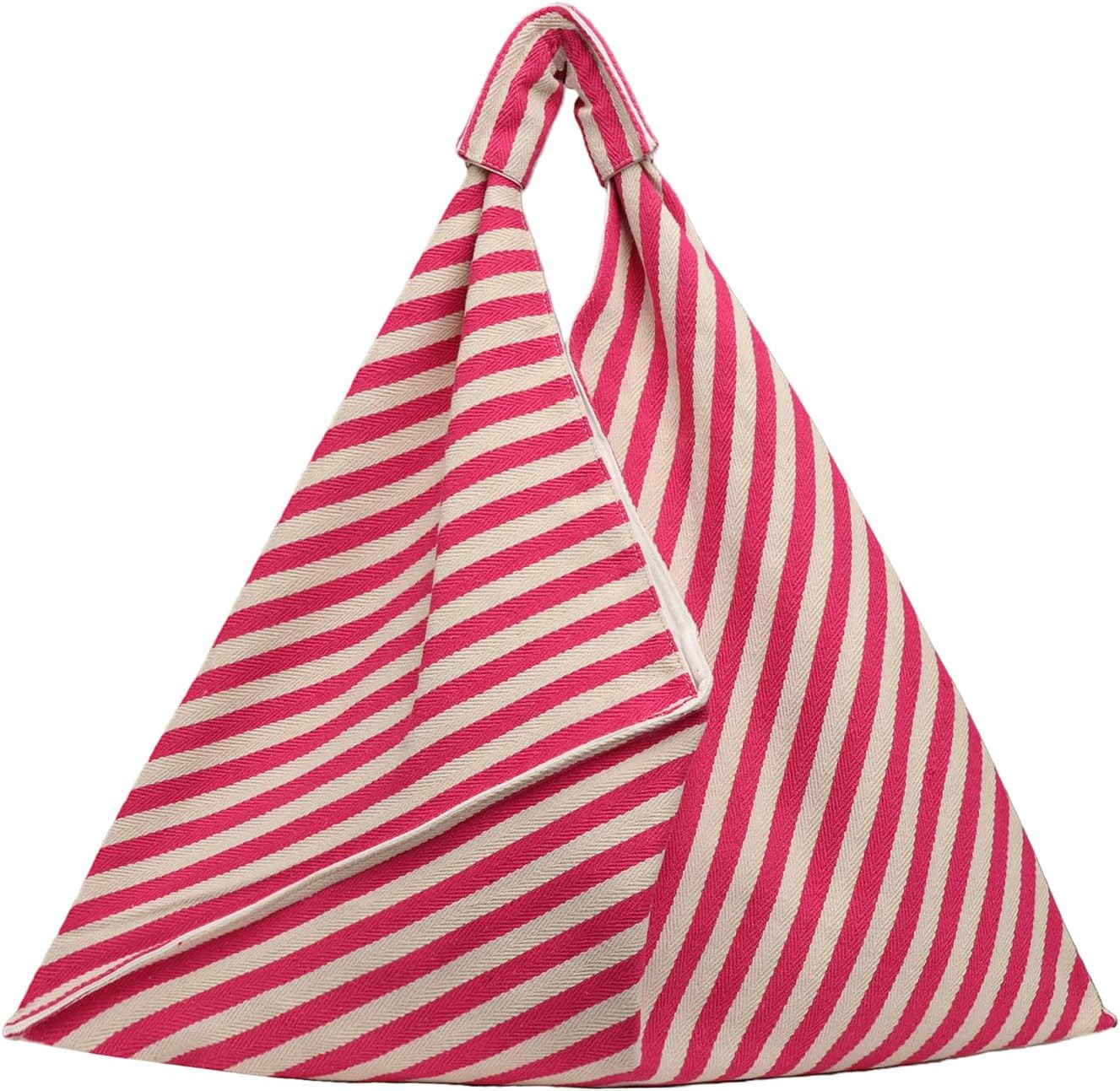 Canvas Hobo Bag for Women 16oz Large Women's Work Tote Bag Striped Shopper Slouchy Hobo Bag for Work Travel | Amazon (US)