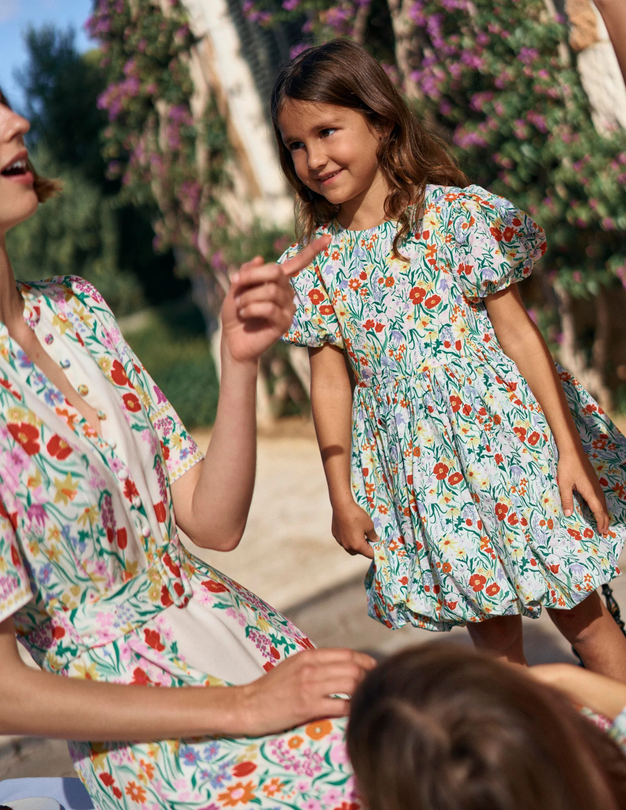 Bubble Hem Dress-Honeysuckle Flower Vine | Boden (US)