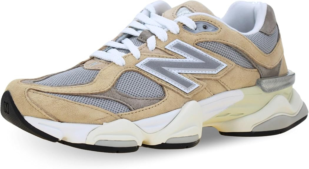 Amazon.com | New Balance Unisex 9060 Unisex Sneakers, Beige Grey, 6 US Women/4.5 US Men | Road Ru... | Amazon (US)