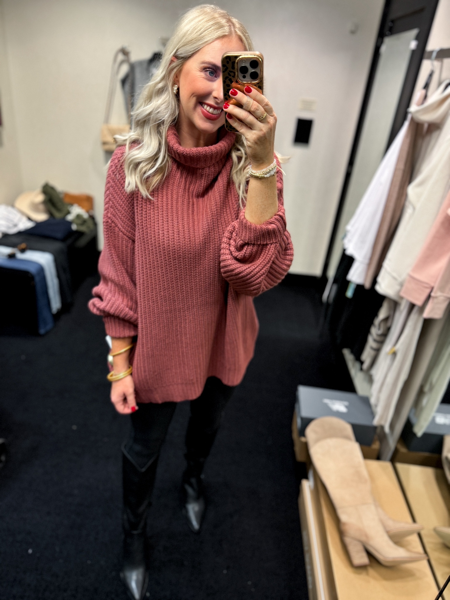 Nordstrom Anniversary Sale try on 
Free people oversized sweater- medium 
Spanx faux leather leggings- medium 

#LTKxNSale #LTKSummerSales #LTKSaleAlert