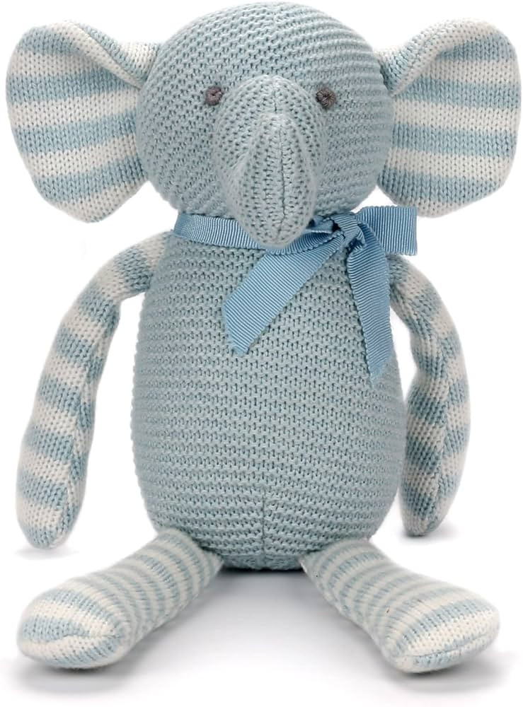 Organic Baby Toys Blue Elephant Stuffed Animals 7.1" | Amazon (US)