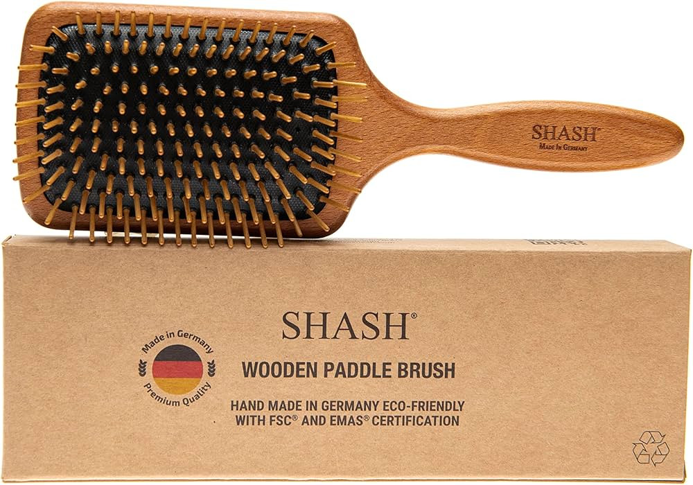 Since 1869 Hand Made In Germany - SUSTAINABLE Wooden Paddle Brush, Gently Detangles, Styles, Smoo... | Amazon (US)