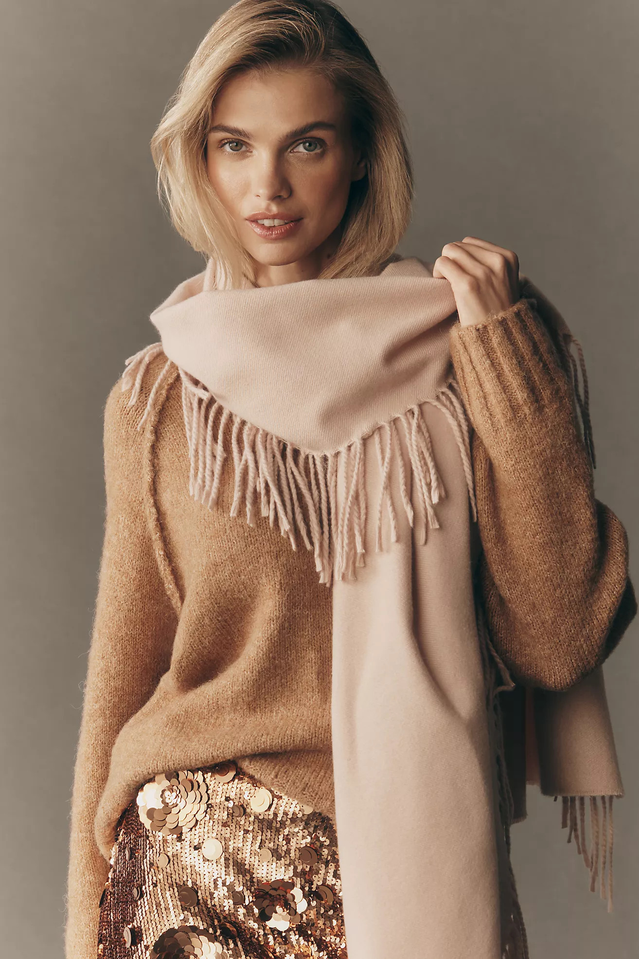 Maeve Brushed Fringe Scarf | Anthropologie (US)