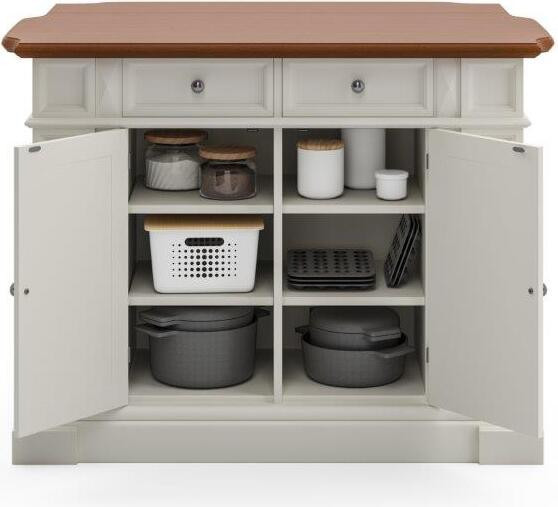 Montauk Off White Kitchen Island 5002-94 | 1stopbedrooms