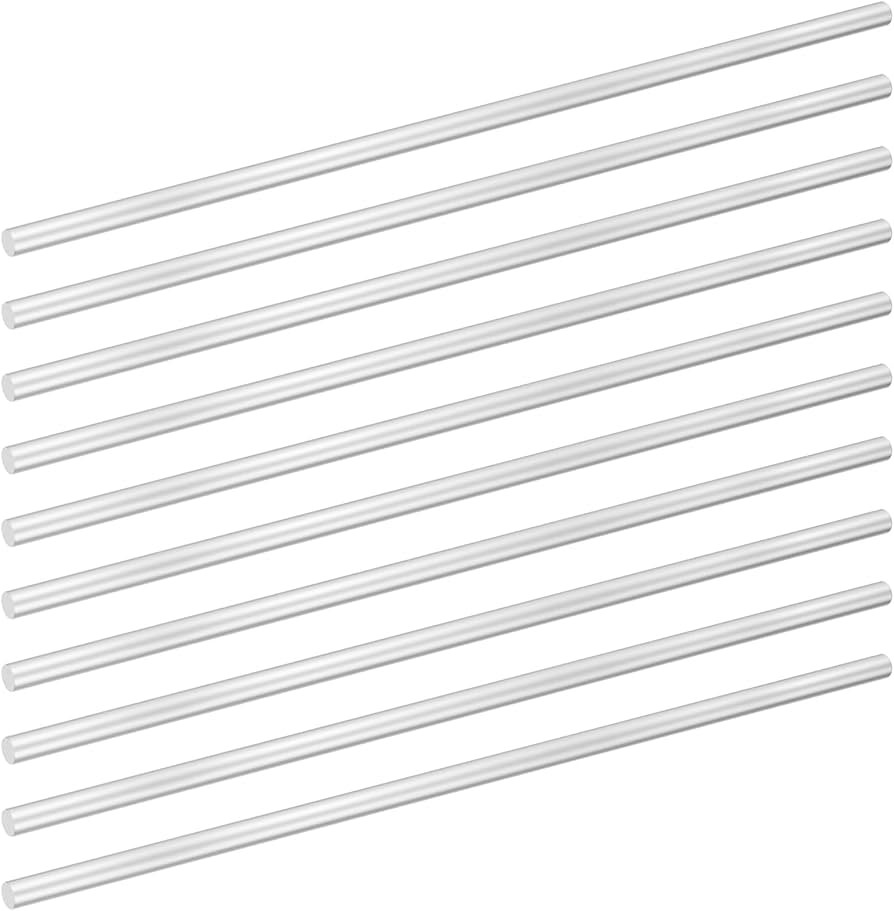 10Pcs 6061 Aluminum Round Rod, 1/4" Diameter 14" Length Aluminum Solid Shaft Rods for Industry, M... | Amazon (US)