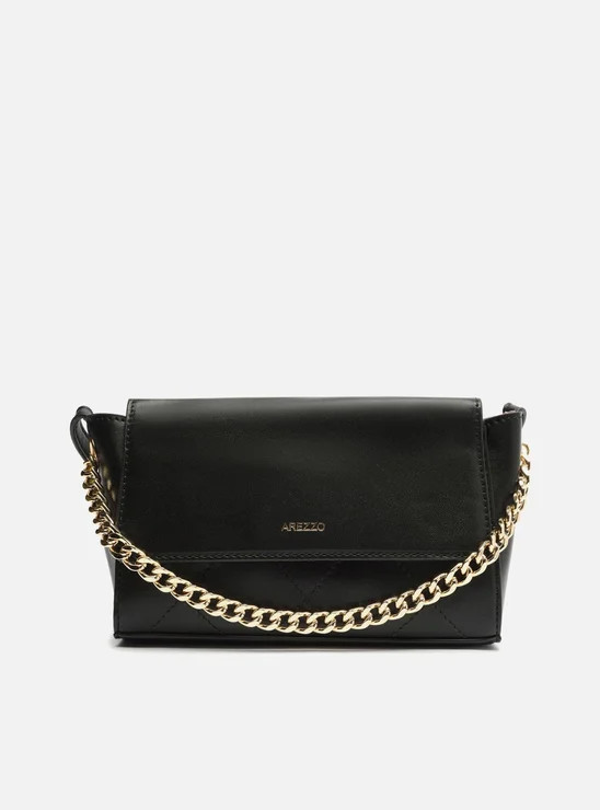 Bolsa Tiracolo Preta Arezzo Pequena Corrente Metal | ZZ Mall (BR)