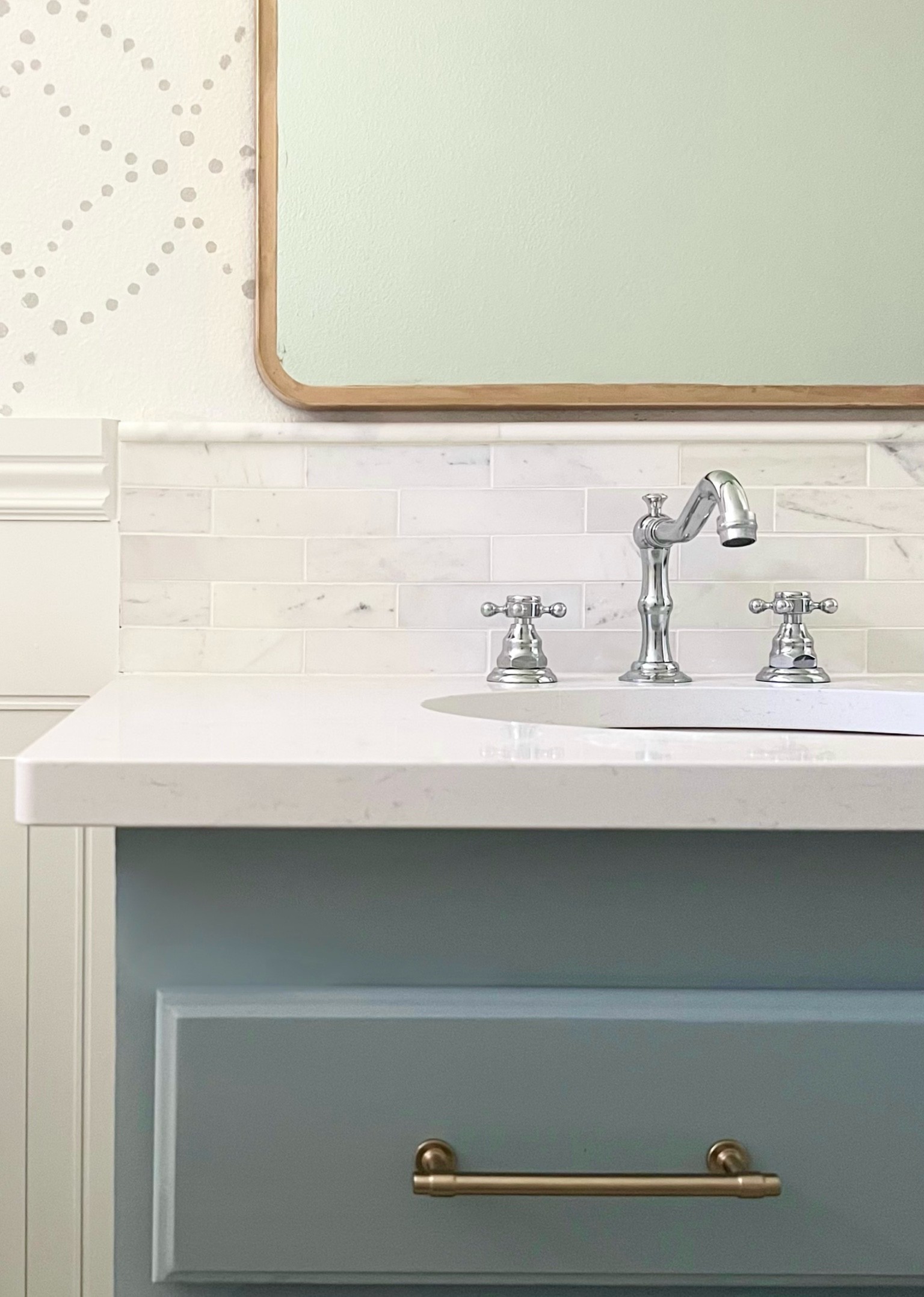 Chrome heritage faucet // vintage inspired // guest bath // kids bathroom

#LTKhome