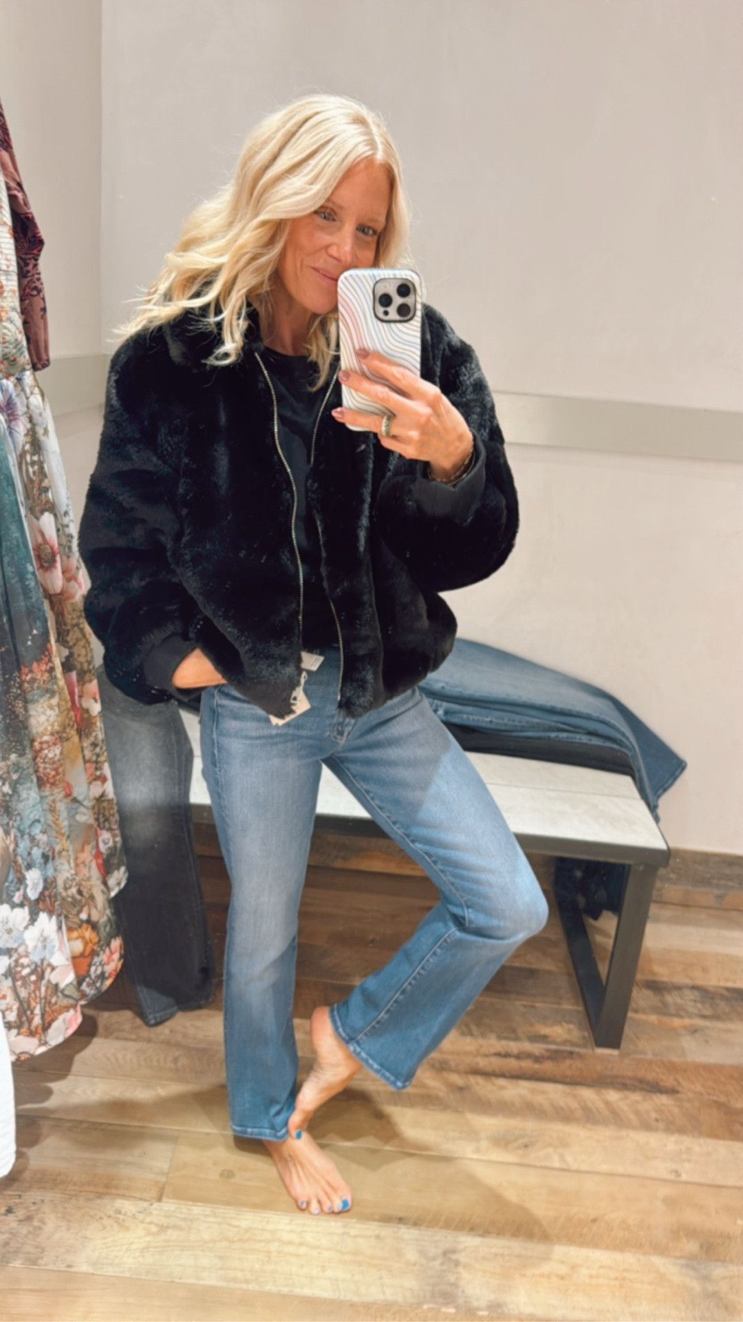 Faux fur jacket
Anthro 

#LTKStyleTip #LTKSeasonal #LTKOver40