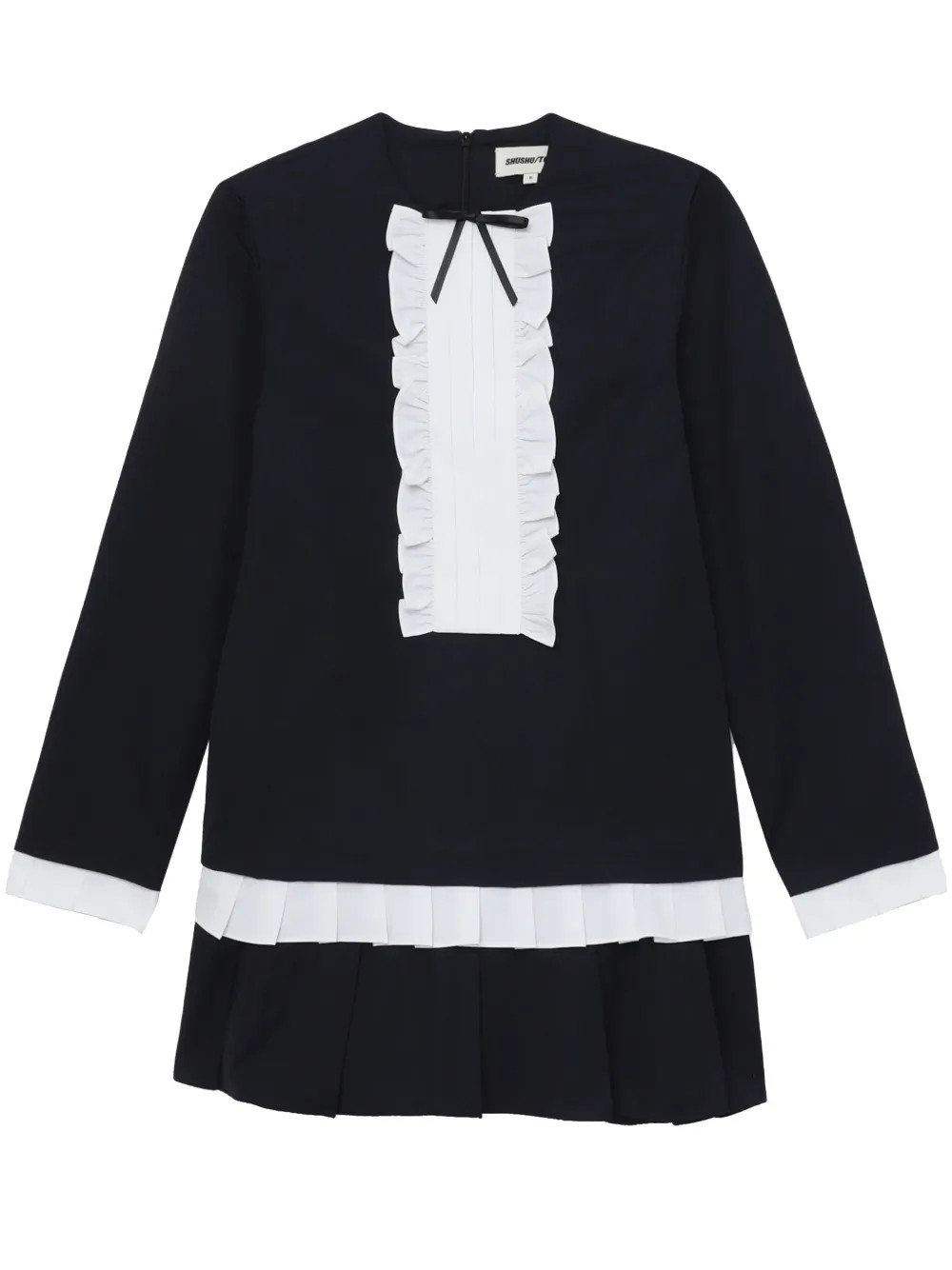 ruffled cotton-blend dress | Farfetch Global