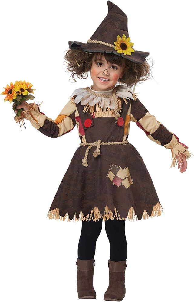 Girls Toddler Pumpkin Patch Scarecrow Costume | Amazon (US)