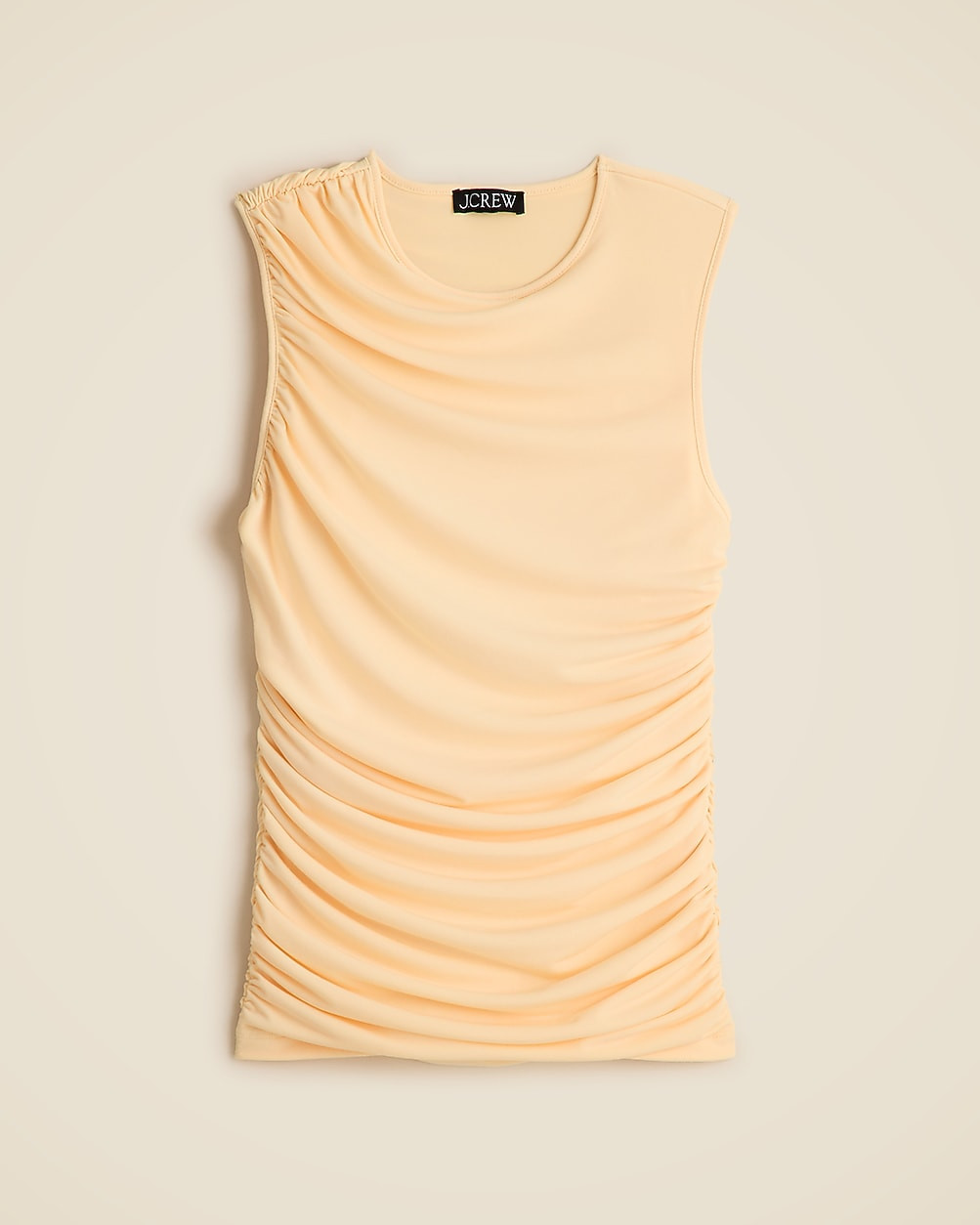 Ruched shell top in matte jersey | J. Crew US