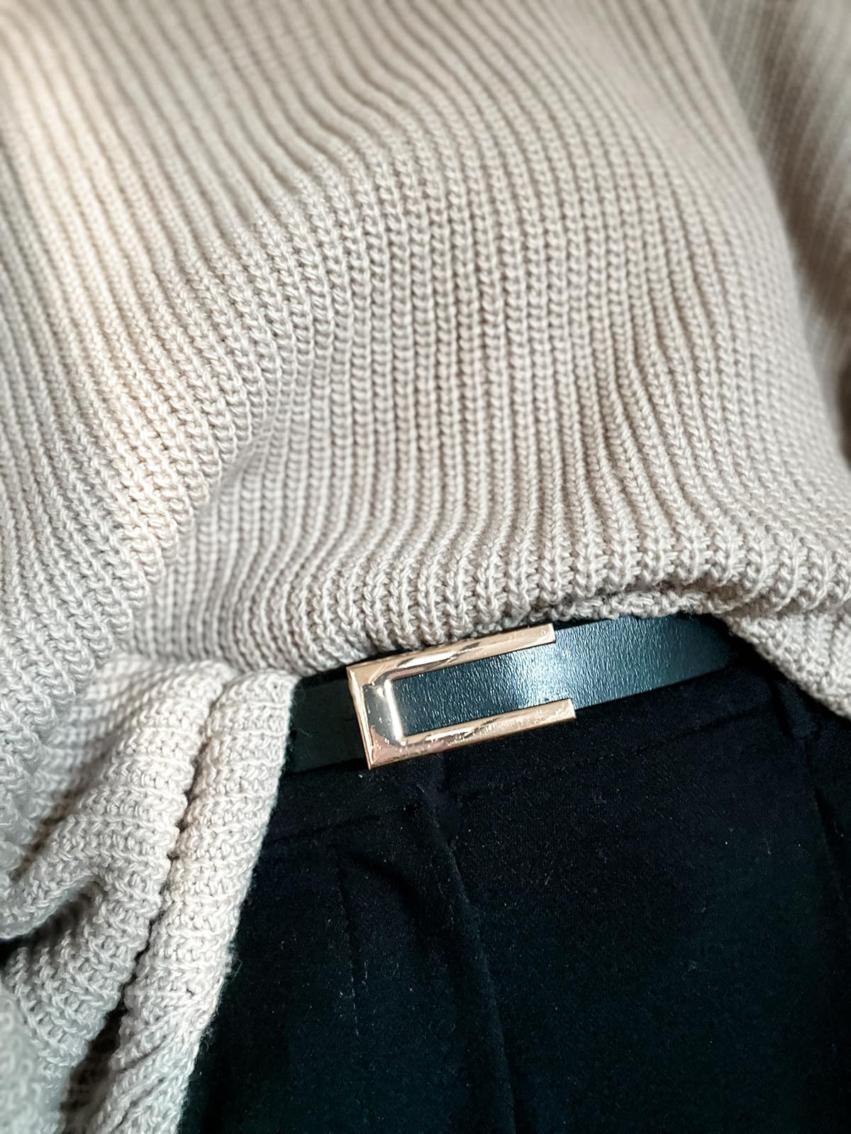 Womens Genuine Leather Belt for Jeans Pants Ladies Casual Skinny Waist Dresses Belt | Amazon (US)