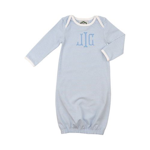 Blue Knit Stripe Sleep Gown | Cecil and Lou