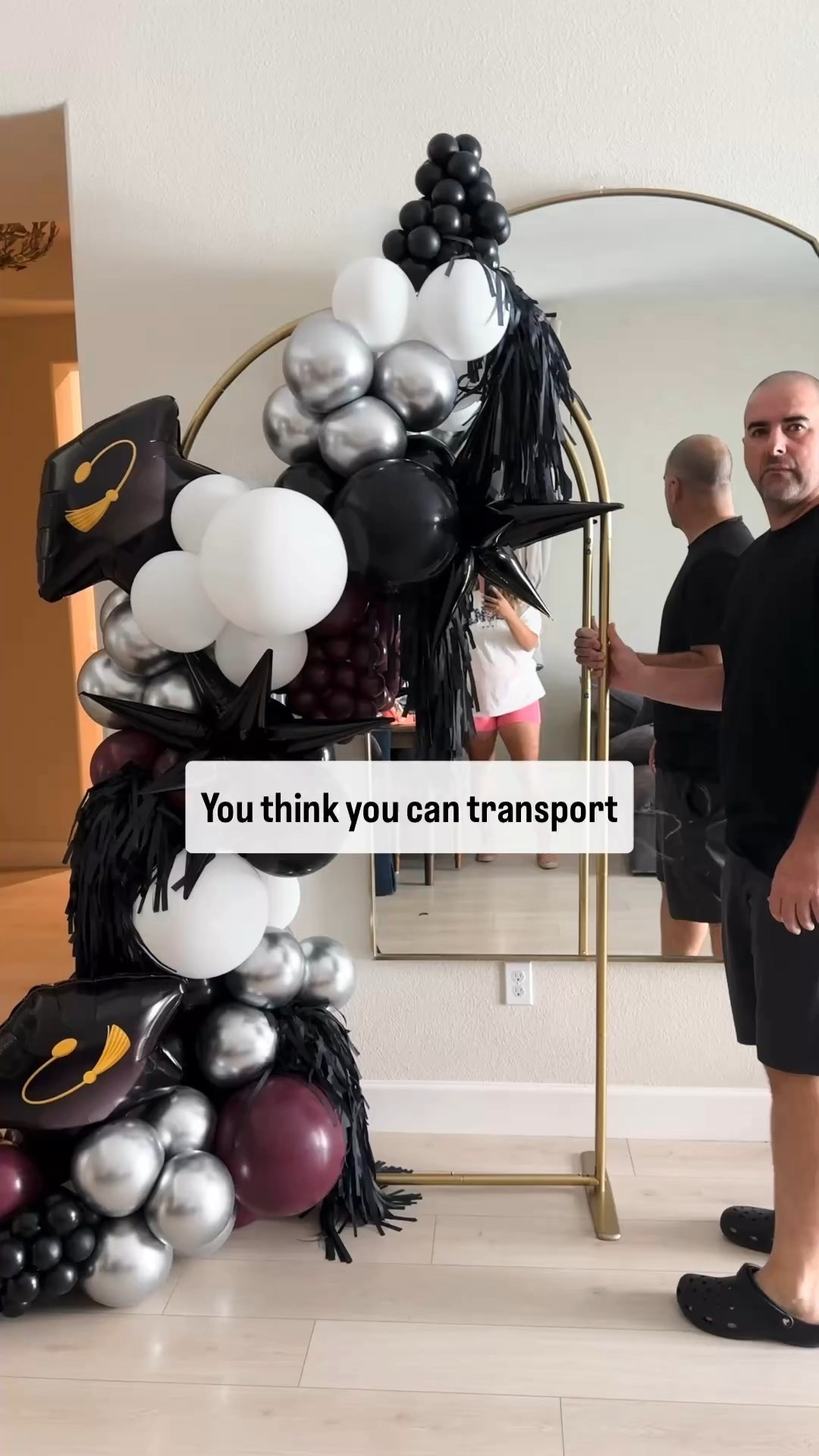 Husband proof balloon install! He asked me to make something for a friend but I told him he’d have to deliver it & set it up. To make it super easy, I built it onto a frame but made it collapsible for easy transport! All he had to do was unload it & snap it together. How did he do??! 

#LTKParties