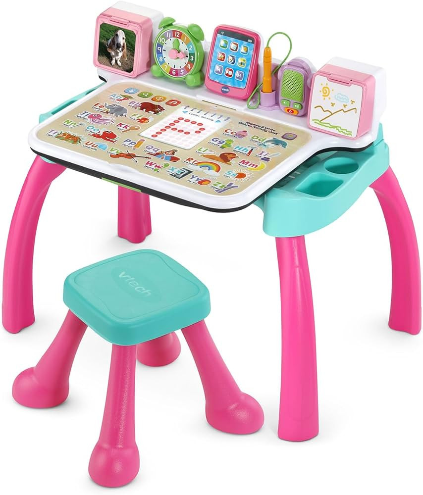 VTech Explore and Write Deluxe Activity Desk (Frustration Free Packaging), Pink | Amazon (US)