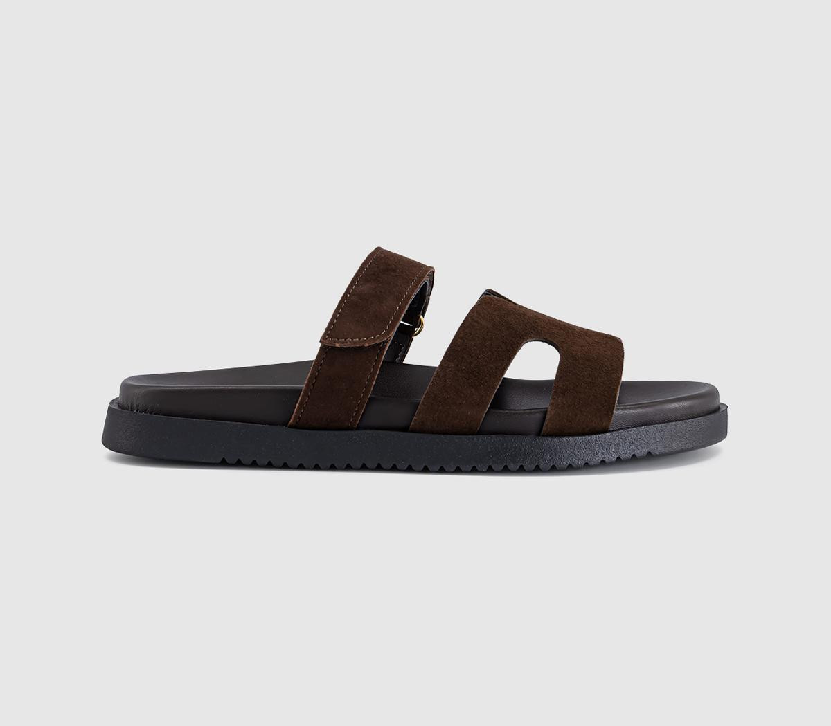 Steve Madden Womens Missile Sandals Dark Brown, 4 | Office Shoes (UK)