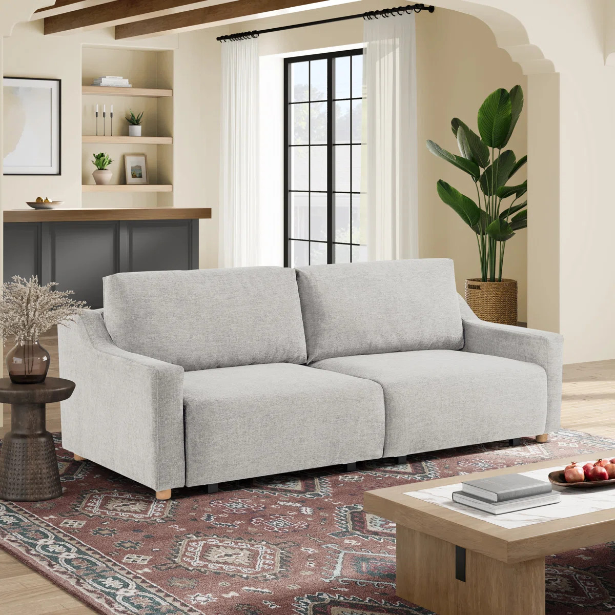 Serta Gabi 90.2" Upholstered Queen Size Convertible Sleeper Sofa | Wayfair North America