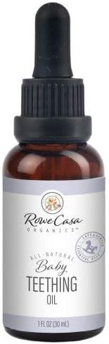 Rowe Casa Organics Baby Teething Oil | Natural Essential Oils for Teething Relief, Mouth Pain and... | Amazon (US)